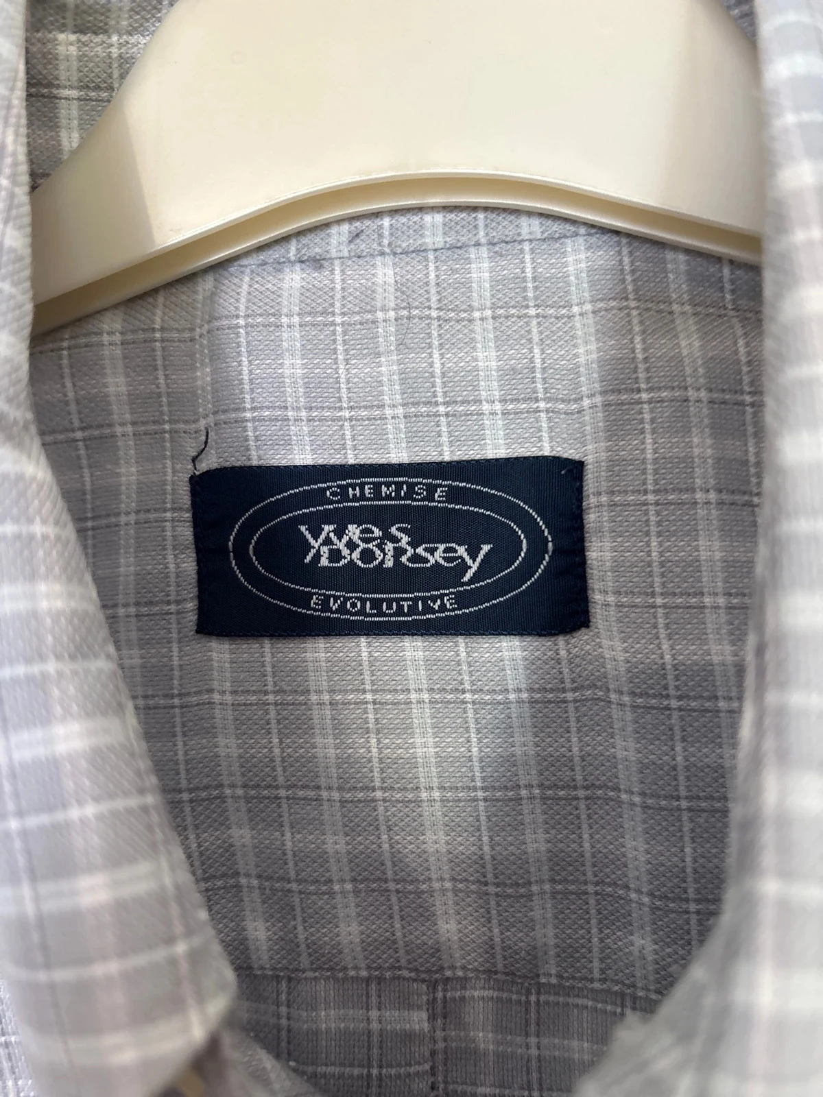 Camisa a cuadros gris y blanca Yves Dorsey talla XL – photo 5